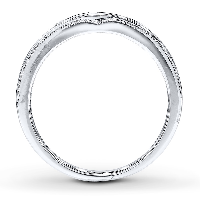 Main Image 2 of Previously Owned Diamond Wedding Ring 1/5 ct tw Round-cut 14K White Gold Size 9.75