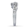 Thumbnail Image 3 of Previously Owned Engagement Ring 1 ct tw Princess & Round-cut Diamonds 14K White Gold - Size 3.75