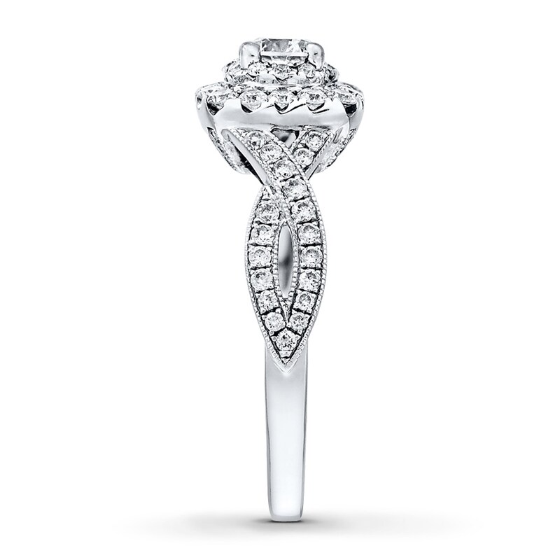 Previously Owned Neil Lane Diamond Engagement Ring 7/8 ct tw Round-cut 14K White Gold - Size 3.75