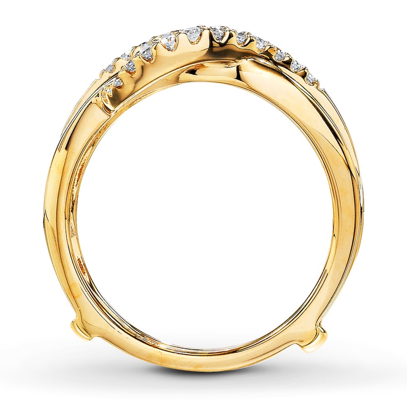 Previously Owned Enhancer Ring 1/5 ct tw Round-cut Diamonds 14K Yellow Gold - Size 5.5