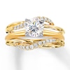 Previously Owned Enhancer Ring 1/5 ct tw Round-cut Diamonds 14K Yellow Gold