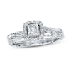 Thumbnail Image 0 of Previously Owned Ring 1/6 ct tw Princess & Round-cut Diamonds Sterling Silver - Size 5