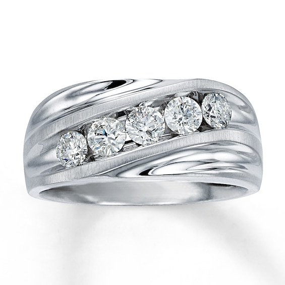 Previously Owned Band 1 ct tw Diamonds 14K White Gold Size 11.75