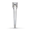 Thumbnail Image 2 of Previously Owned 3-stone Engagement Diamond Ring 1 ct tw Princess-cut 14K White Gold - Size 3