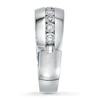 Thumbnail Image 3 of Previously Owned Men's Wedding Band 1 ct tw Round-cut Diamonds 14K White Gold - Size 7.75