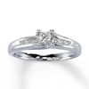 Thumbnail Image 1 of Previously Owned Diamond Engagement Ring 1/2 ct tw Princess-cut 14K White Gold Size 3.75