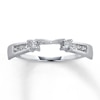 Thumbnail Image 1 of Previously Owned Diamond Enhancer Ring 1/5 ct tw Round-cut 14K White Gold - Size 10