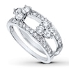 Thumbnail Image 0 of Previously Owned Diamond Enhancer Rings 1-1/5 ct tw Round-cut 14K White Gold - Size 3.5