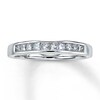 Thumbnail Image 1 of Previously Owned Diamond Wedding Band 3/8 ct tw Princess-cut 14K White Gold - Size 10.5