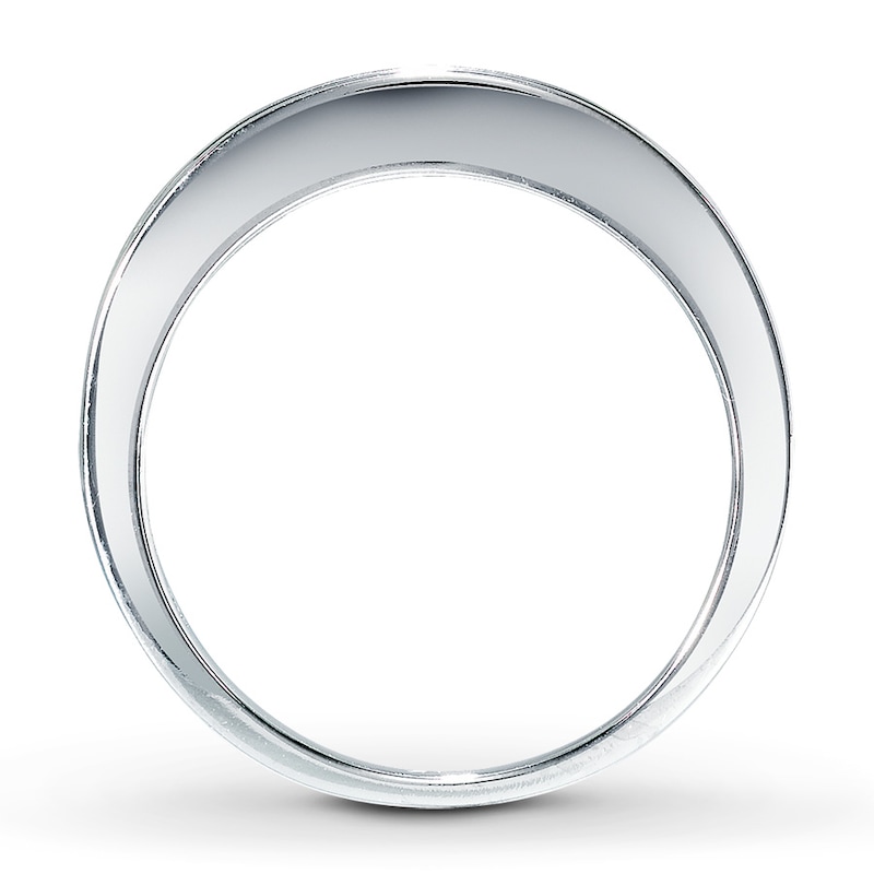 Main Image 2 of Previously Owned Diamond Wedding Band 3/8 ct tw Princess-cut 14K White Gold - Size 10.5