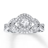 Previously Owned Diamond Engagement Ring 3/4 ct tw Round-cut 14K White Gold