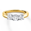 Previously Owned 3-Stone Diamond Ring 1 ct tw Round-cut 14K Yellow Gold