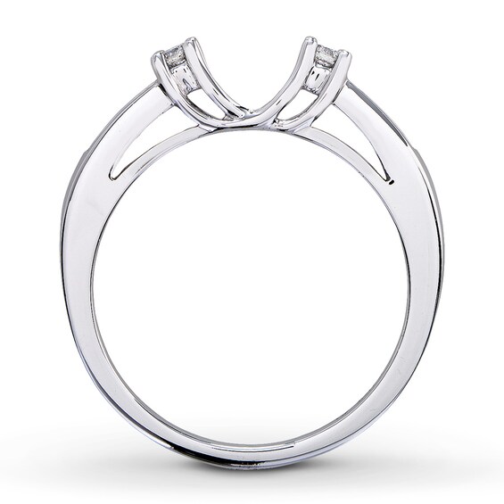 Thumbnail Image 2 of Previously Owned Diamond Enhancer Ring 1/5 ct tw Round-cut 14K White Gold Size 4