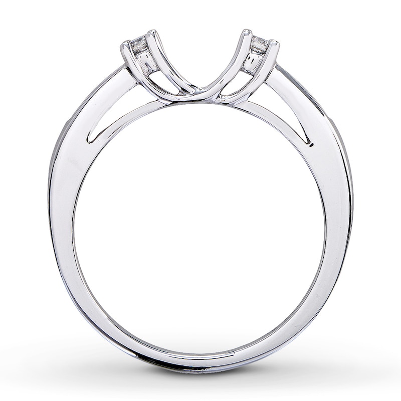 Main Image 2 of Previously Owned Diamond Enhancer Ring 1/5 ct tw Round-cut 14K White Gold - Size 4