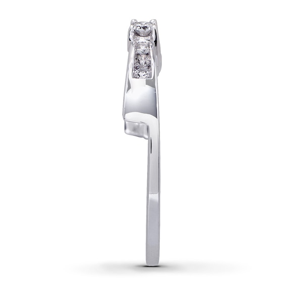 Thumbnail Image 3 of Previously Owned Diamond Enhancer Ring 1/5 ct tw Round-cut 14K White Gold Size 4