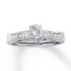 Thumbnail Image 4 of Previously Owned Diamond Enhancer Ring 1/5 ct tw Round-cut 14K White Gold - Size 4