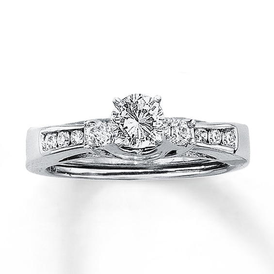 Thumbnail Image 4 of Previously Owned Diamond Enhancer Ring 1/5 ct tw Round-cut 14K White Gold Size 4