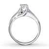 Thumbnail Image 1 of Previously Owned Diamond Engagement Ring 1/2 ct tw Princess-cut 14K White Gold - Size 3.5