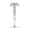 Thumbnail Image 3 of Previously Owned Diamond Engagement Ring 7/8 ct tw Princess & Round-cut 14K White Gold - Size 8.5