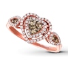 Thumbnail Image 1 of Previously Owned Le Vian Chocolate Diamonds 1/2 ct tw Round-cut Ring 14K Strawberry Gold - Size 9.75