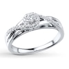 Thumbnail Image 1 of Previously Owned Diamond Engagement Ring 1/4 ct tw Round-cut 10K White Gold Size 10