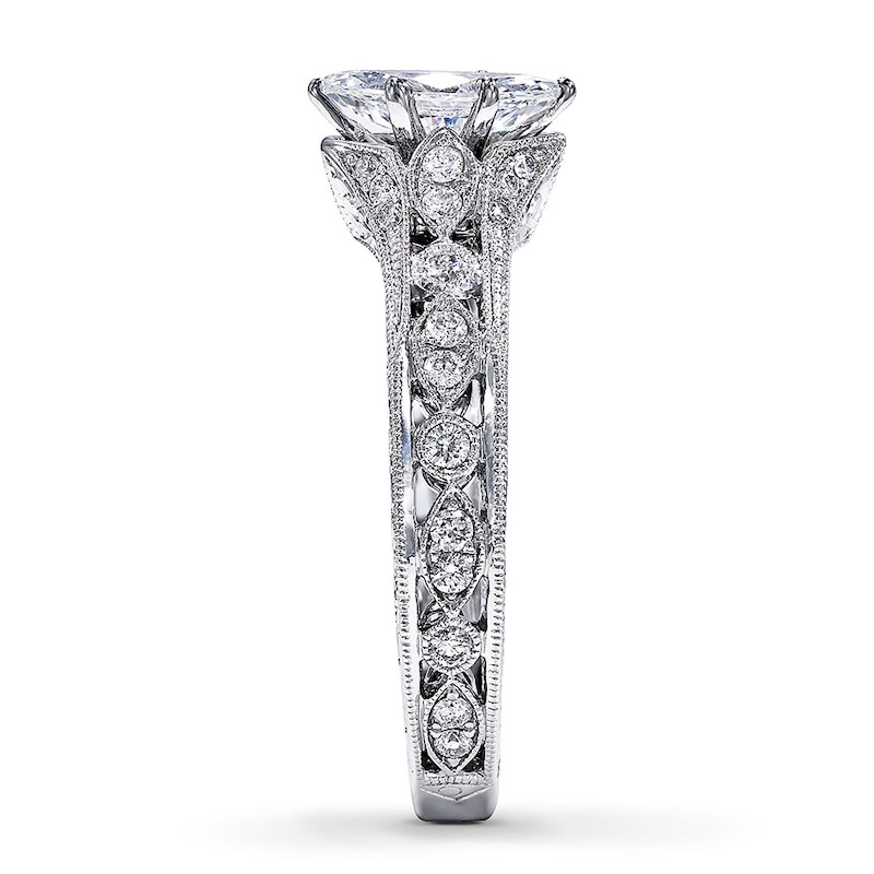 Previously Owned Neil Lane Engagement Ring 3/4 ct tw Marquise & Round-cut Diamonds 14K White Gold