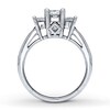 Thumbnail Image 2 of Previously Owned 3-Stone Diamond Engagement Ring 1-1/2 ct tw Princess-cut 14K White Gold Size 5.25