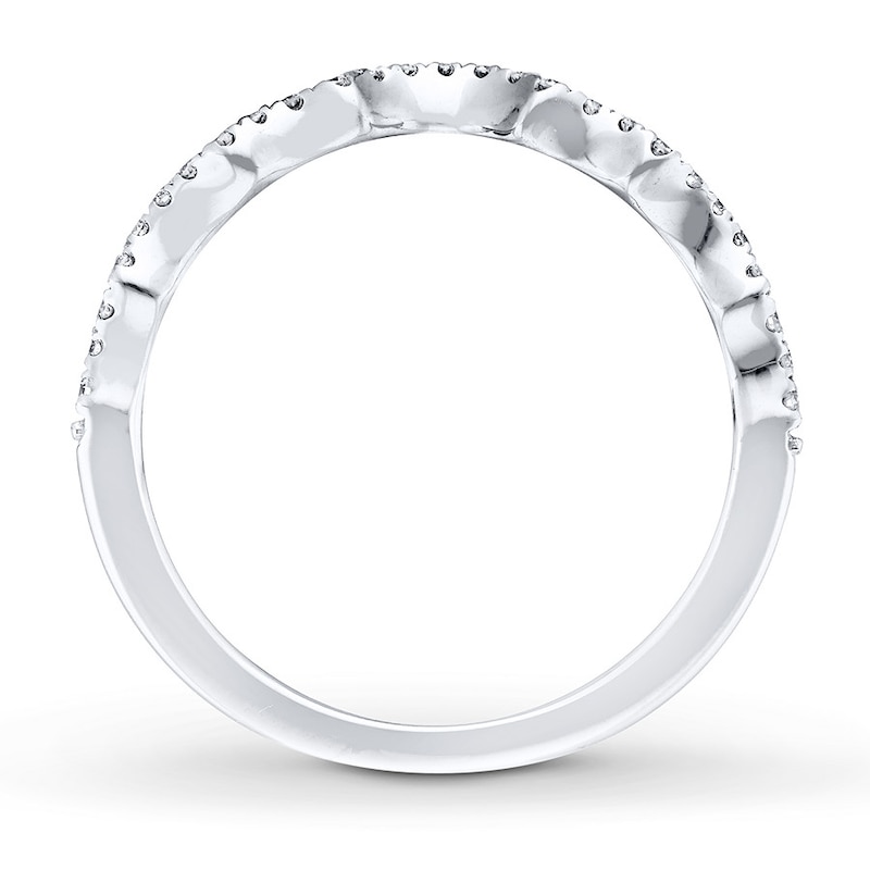 Main Image 2 of Previously Owned Neil Lane Wedding Band 1/6 ct tw Round-cut Diamonds 14K White Gold - Size 9.75