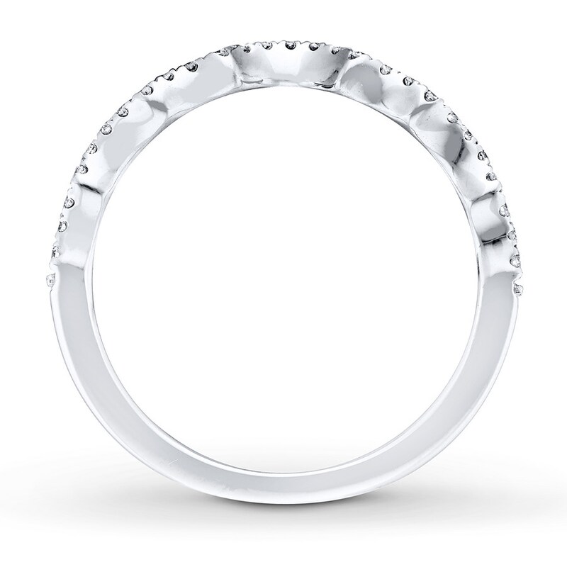Main Image 2 of Previously Owned Neil Lane Wedding Band 1/6 ct tw Round-cut Diamonds 14K White Gold - Size 9.5