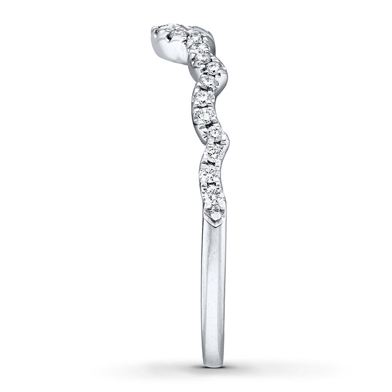 Main Image 3 of Previously Owned Neil Lane Wedding Band 1/6 ct tw Round-cut Diamonds 14K White Gold - Size 9.5