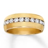 Previously Owned Men's Wedding Band 1 ct tw Round-cut Diamonds 14K Yellow Gold