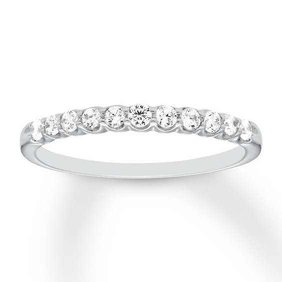 Previously Owned Diamond Anniversary Band 1/4 ct tw Round-cut 14K White Gold Size 9.25