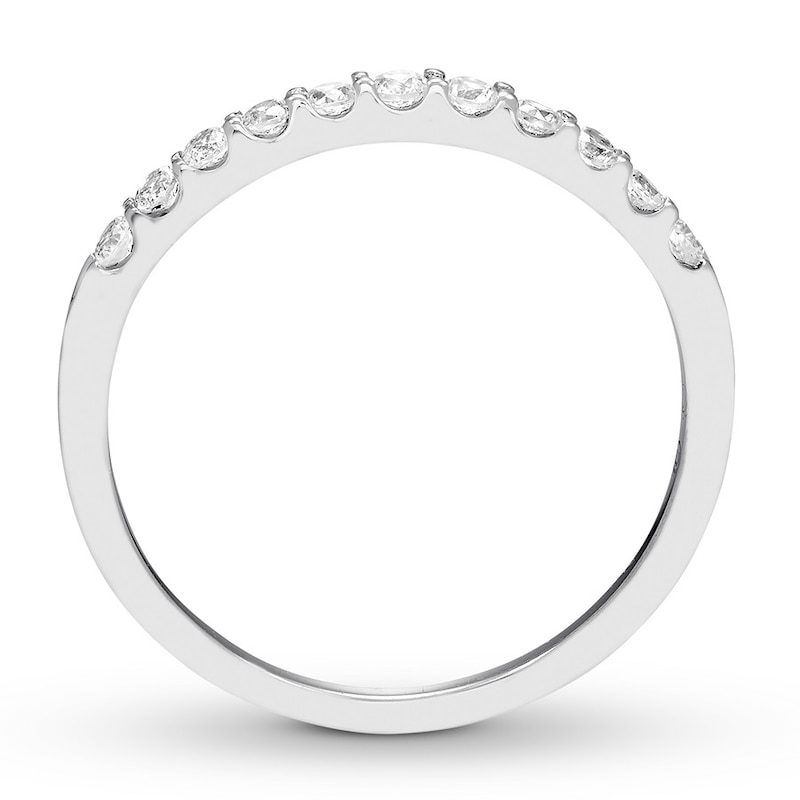 Main Image 2 of Previously Owned Diamond Anniversary Band 1/4 ct tw Round-cut 14K White Gold - Size 9.25