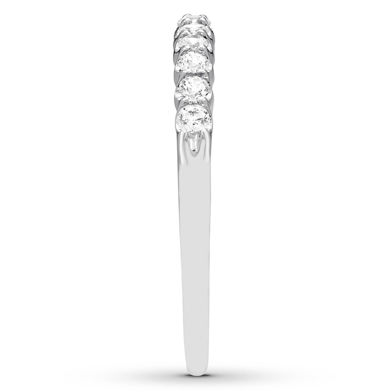 Main Image 3 of Previously Owned Diamond Anniversary Band 1/4 ct tw Round-cut 14K White Gold - Size 9.25