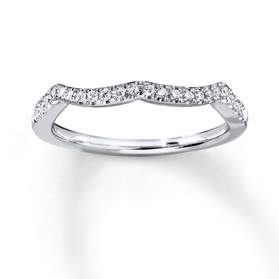 Previously Owned Diamond Wedding Band 1/8 ct tw Round-cut 14K White Gold Size 9.5