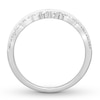 Previously Owned Diamond Enhancer Ring 1/4 ct tw Round & Baguette-cut 14K White Gold