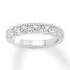 Thumbnail Image 1 of Previously Owned Diamond Anniversary Band 1/2 ct tw Round-cut 10K White Gold - Size 9.5