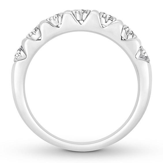 Thumbnail Image 2 of Previously Owned Diamond Anniversary Band 1/2 ct tw Round-cut 10K White Gold Size 9.5