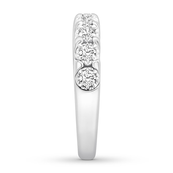 Thumbnail Image 3 of Previously Owned Diamond Anniversary Band 1/2 ct tw Round-cut 10K White Gold Size 9.5