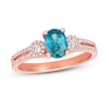 Previously Owned Le Vian Blueberry Zircon Ring 1/4 ct tw Round-cut Diamonds 14K Strawberry Gold