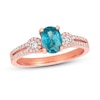 Thumbnail Image 1 of Previously Owned Le Vian Blueberry Zircon Ring 1/4 ct tw Round-cut Diamonds 14K Strawberry Gold Size 9