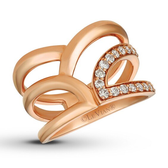 Previously Owned Le Vian Nude Diamond Ring 1/4 ct tw 14K Strawberry Gold 10