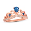 Previously Owned Le Vian Sapphire Tiara Ring 1/6 ct tw Round-cut Diamonds 14K Gold