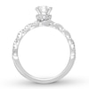 Previously Owned Neil Lane Engagement Ring 7/8 ct tw Round-cut 14K White Gold