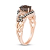 Thumbnail Image 1 of Previously Owned Le Vian Chocolate Quartz Ring 1/4 ct tw Round-cut Diamonds 14K Strawberry Gold - Size 9.5