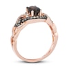 Thumbnail Image 2 of Previously Owned Le Vian Chocolate Quartz Ring 1/4 ct tw Round-cut Diamonds 14K Strawberry Gold - Size 9.5