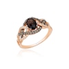 Thumbnail Image 4 of Previously Owned Le Vian Chocolate Quartz Ring 1/4 ct tw Round-cut Diamonds 14K Strawberry Gold - Size 9.5