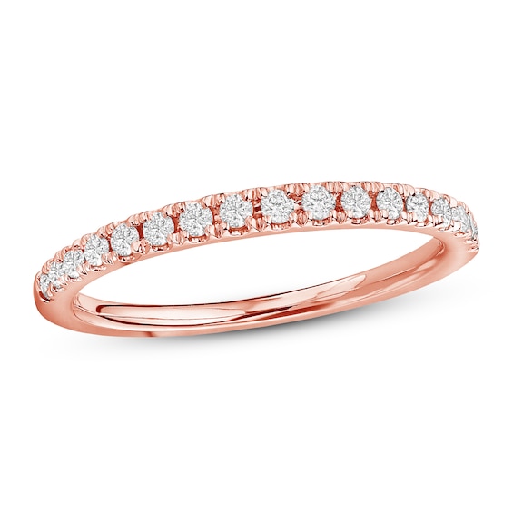 Previously Owned Diamond Wedding Band 1/4 ct tw Round-cut 10K Rose Gold Size 5
