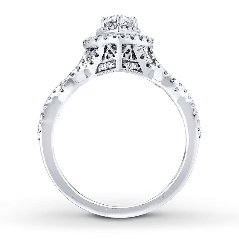 Main Image 2 of Previously Owned Neil Lane Engagement Ring 7/8 ct tw Pear & Round-cut Diamonds 14K White Gold - Size 4.5