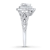 Previously Owned Neil Lane Engagement Ring 7/8 ct tw Pear & Round-cut Diamonds 14K White Gold
